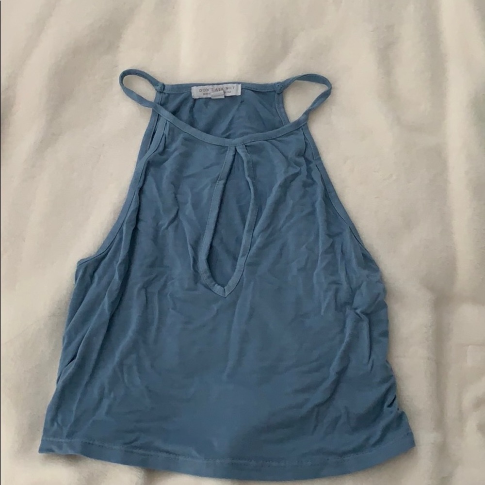High neck cutout top